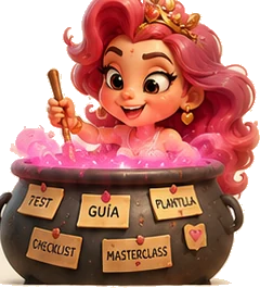 Afrodita mezclando ingredientes en su caldero